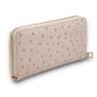 Luxury leather lady wallets custom ostrich leather women handmade coin purse