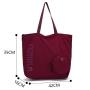 Large capacity leisure shopping bag foldable storage tote women's lightweight nylon cloth shoulder bag commuting bag