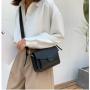 2024 Summer Girl's Bag New Korean Fashion Single Shoulder Bag With Braided Belt Colorful Square Cover Messenger Ladies Bag