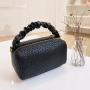 2024 Custom Ladies Litchi Leather Purses Handbags For Fashion Women With Wrinkle Handle