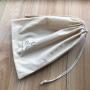 Custom Logo Printed Eco-friendly Cotton Muslin Shopping Bag Natural Muslin Cotton Drawstring Shopping Bag