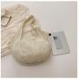 ZWY325 Daily Fashion Girls Cotton Knitting Bag Wholesale Vacation Beach Bag Eco-friendly Shopping Travel Simple Shoulder Bag