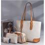 Wholesale Large Capacity Hand Bag Set Chain Embossed Printing Tote Bags 4 in One Set famous brand