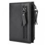 RFID Anti-Theft Man Casual Short Wallet Vintage Slim leather wallet for men credit card holder multi-function wallet with zipper