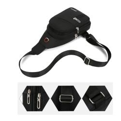 Gelory Fashion Multifunctional Single Shoulder Bag  Crossbody Chest Bag Fanny Pack With Earphone Hole For Travel Outdoor Sports