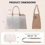 LOVEVOOK Laptop Tote Bag for Women 15.6 inch Computer Tote Work Handbags Purses Large Waterproof Office Ladies Leather Briefcase