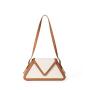 Custom Color Ladies Fashion Splicing Pu Leather Handbag Simple Korean Canvas Leather Shoulder Bag