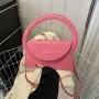 2024 new fashion texture niche design simple handbag shoulder crossbody bags candy color female