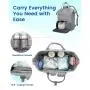 LOVEVOOK Quilted Waterproof High Quality Travel Double Layer Pumping Bag for Working Moms Breast Pump Backpack with Cooler Bag