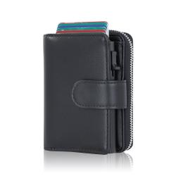 High Capacity Zip Around Wallet Card holder Minimalist Wallet With RFID