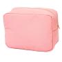 Personalised Custom Letter Logo Diy Nylon Zipper Cosmetic Bag Pouch Large Capacity Travel Toiletry Makeup Bag