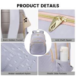LOVEVOOK wholesale quilted computer bags large 15.6 17.3in business daily school daypack custom laptop travel women's backpacks