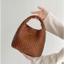 Hand-Woven Tote Women'S 2024 New Large Capacity Tote Vegetable Basket Bucket Bag Diagonal Span Bag