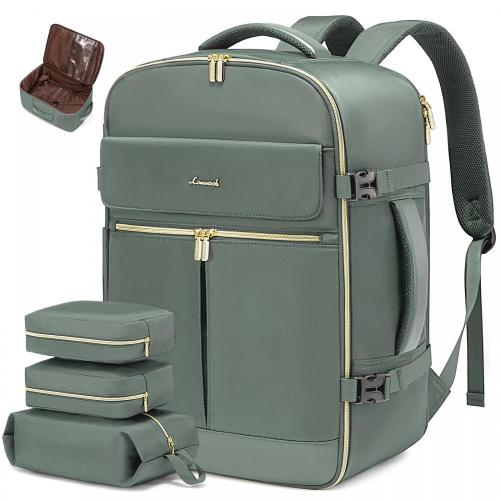 LOVEVOOK Travel Backpack for Women, 40L Carry On Backpack Flight Approved, Waterproof Personal Item Travel Bag Fits 17.3 Laptop