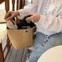 Eco-Friendly Straw Woven Handbag Custom Pattern with Letter Ladies Casual Summer Beach Tote Bag with Handles for Women