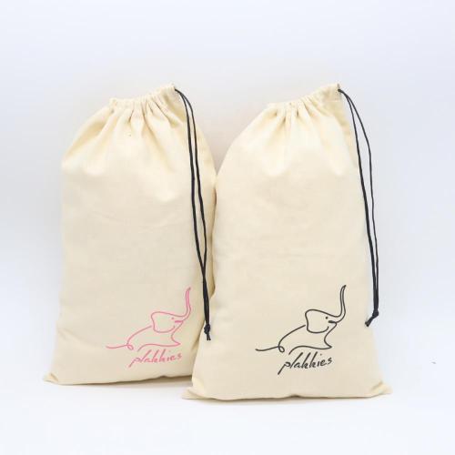 Wholesale Custom Logo Gift Cotton Twill Drawstring Shoe Hat Dust Bag Luxury Handbag Dust Bag Cotton Packaging Pouch