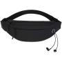 Gelory Wholesale Custom Logo PU Leather Fanny Pack Fashion Travel Chest Waist Bag With Headphone Hole