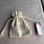 Cheap Custom Printed Promotional Muslin Cotton Drawstring Bag With Paper Tag