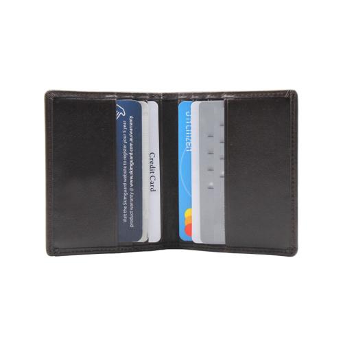 Men's Credit Card Organizer Wallet 6 Credit Card Holders Leather Card Cases