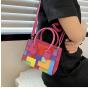 ZR372 Wholesale 2023 New Color Contrast Versatile Portable Shoulder Bag Geometric Horizontal Casual Crossbody Small Square Bag