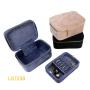 Factory custom logo In Stock Velvet Jewelry Storage Box Luxury Ring Jewelry Box Jewelry Packaging