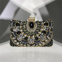 Dinner Bag Handmade Bead Embroidery Diamond Fashion Retro Evening Clutch Bags With Crystal sac tendance 2024