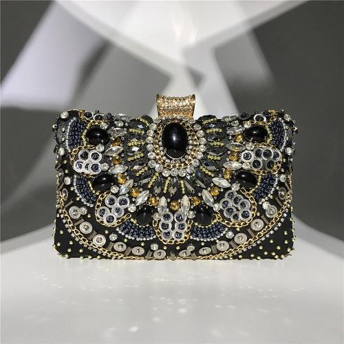 Dinner Bag Handmade Bead Embroidery Diamond Fashion Retro Evening Clutch Bags With Crystal sac tendance 2024