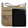 HR063 Men Single Crossbody Shoulder Bag Fashion Canvas Lightweight Mobile Phone Messenger Bag Collecting Money for Business Bag
