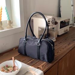 Wholesale Women'S Accessories Bags Nylon Simple Style Pu Leather Handle Design Shoulder Bag Women Hand Bags