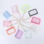 Keymay New Design RTS Fast Shipping 10 Colors Waterproof Pvc Clear Card Holder Fashion Wallets Keychains Pvc Coin Purse