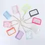 Keymay New Design RTS Fast Shipping 10 Colors Waterproof Pvc Clear Card Holder Fashion Wallets Keychains Pvc Coin Purse