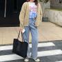 Gelory Customized Luxury Lychee Pattern Fringe Ladies Shopping Handbag PU Leather Shoulder Strap Tote Bags For Women