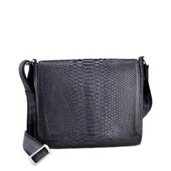 OEM ODM Custom Classic Luxury Handmade Genuine Real Snake Skin Leather Single Strap Messenger Bag Shoulder Bag Men