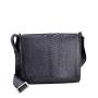 OEM ODM Custom Classic Luxury Handmade Genuine Real Snake Skin Leather Single Strap Messenger Bag Shoulder Bag Men