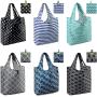 Wholesale Custom Printing Eco-Friendly Pouch Foldable Grocery Bags Reusable Folding Polyester Shopping Bags