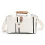 Premium Beach Cotton Polyester Recycled PVC  PU Leather Insulated Shoulder Cooler Tote Bag