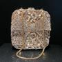 New bow gift box with diamond inlaid small square bag evening bag