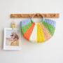 CCF722 Summer Straw Beach Bags for Women Vintage Handmade Straw Handbag 2023 New Shoulder Bags Basket Straw Weave Beach Bags