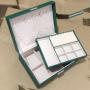 KBW685  Double Large Capacity PU Jewelry Box Portable Leather Jewelry Storage Necklace Ring Watch Storage Box