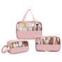 KBW446 New Transparent Handheld Cosmetic Toiletry Bag Fashion Waterproof Large-capacity Storage Bag Pvc Stitching Cosmetic Bag