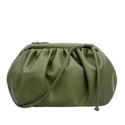ZR274 Women's Bag New PU Blue Cool Qi Ruffle Pattern Foreign Style Texture One Shoulder Chain Crossbody Bag