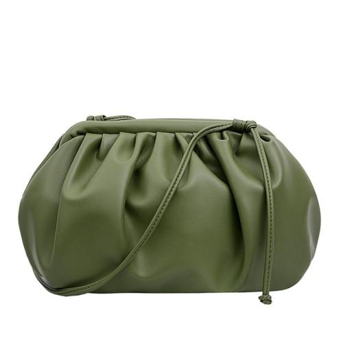 ZR274 Women's Bag New PU Blue Cool Qi Ruffle Pattern Foreign Style Texture One Shoulder Chain Crossbody Bag