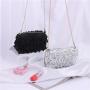 Wholesale gold sequins handbag fashion pearl handle handbags wholesale evening dress bag woman crossbody bags