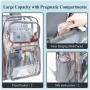 ZR896 Transparent Backpack PVC Universal Fashion Waterproof Student Laptop Bag High Quality Schoolbag Clear Backpack Travel