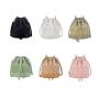 2024 Custom Canvas PU Leather Bucket Crossbody Bag For Women Shoulder Drawstring