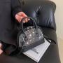 KBW357 Hot Selling Bright Diamond Shell Bag PU Ladies Handbags Shoulder Crossbody Bag Korean Fashion Handbag For Women