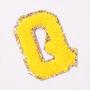 Stock Yellow New Self Adhesive 3M Backing Multi Color Chenille Letter DIY Gift Clothing Bag Patches Custom Embroidery Alphabet