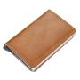 OEM041 Leather Men Aluminum Wallet Back Pocket ID Card holder RFID Blocking Mini Wallet Automatic Credit Card Coin Purse