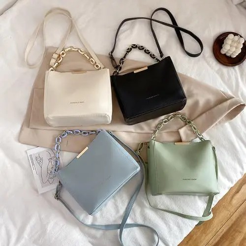 Customs Handbag Chain Crossbody Bag Women Handbags Shoulder Bucket Bag Purses PU Trend, Fashion 30-45 Days Daily Life