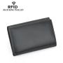 HOT Sell Men's Genuine Leather Trifold Wallet Bag Anti-Theft Short Wallet Credit Card Purse Holder Wallets For man